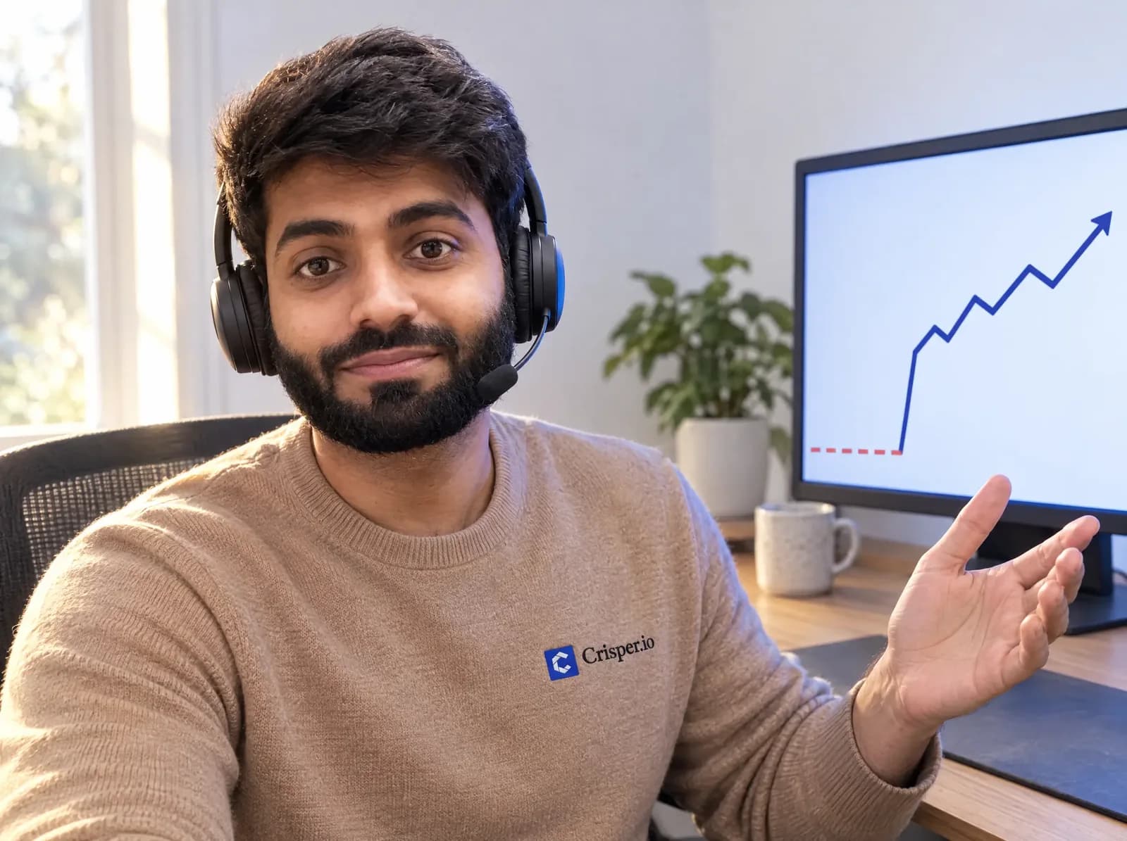 Shahzada on a setup call, pointing to a chart where blocked events start counting again